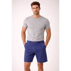 Joe's Jeans Flat Front Chino Sapphire Blue 8" Shorts Size 38 Preppy Golf Summer